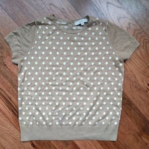 LOFT short sleeve polka-dot sweater